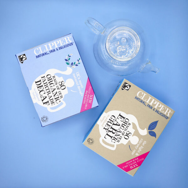 Clipper Organic Tea Black Card Box Selection. Plastic Free Tea Bags 